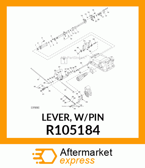 LEVER, W/PIN R105184