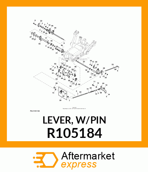 LEVER, W/PIN R105184