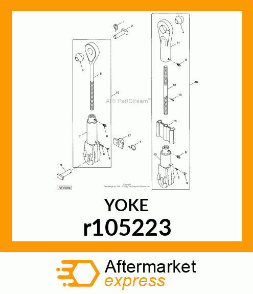 YOKE LINK END, LIFT LINK, BODY r105223