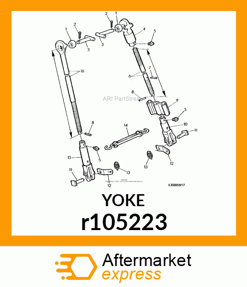 YOKE LINK END, LIFT LINK, BODY r105223