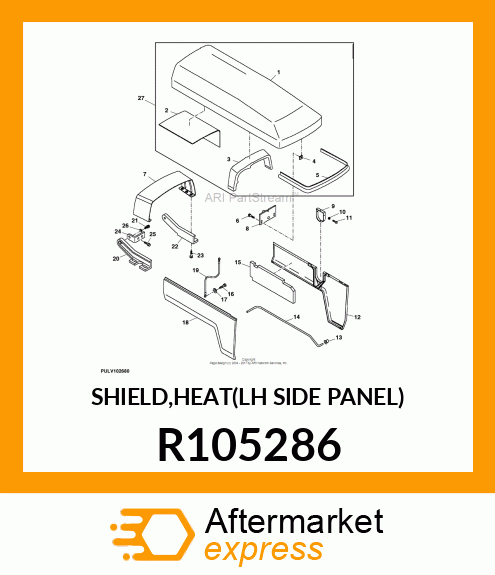 SHIELD,HEAT(LH SIDE PANEL) R105286