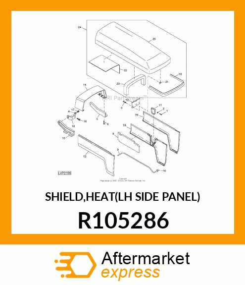 SHIELD,HEAT(LH SIDE PANEL) R105286