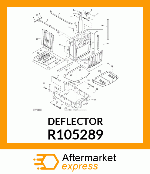 BAFFLE,RADIATOR,LOWER R105289