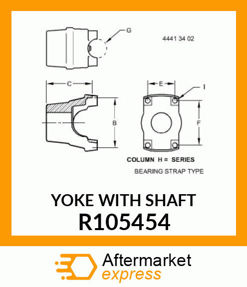 YOKE WITH SHAFT R105454