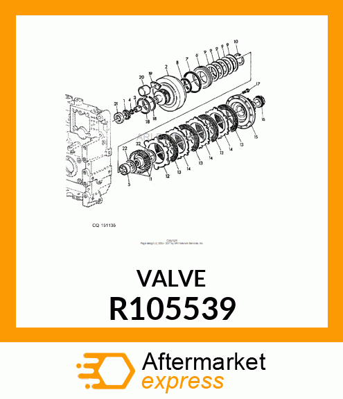 VALVE, LUBE CUT R105539