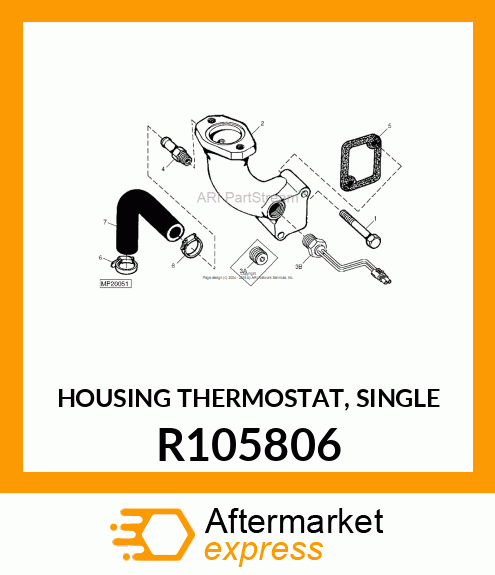 HOUSING THERMOSTAT, SINGLE R105806