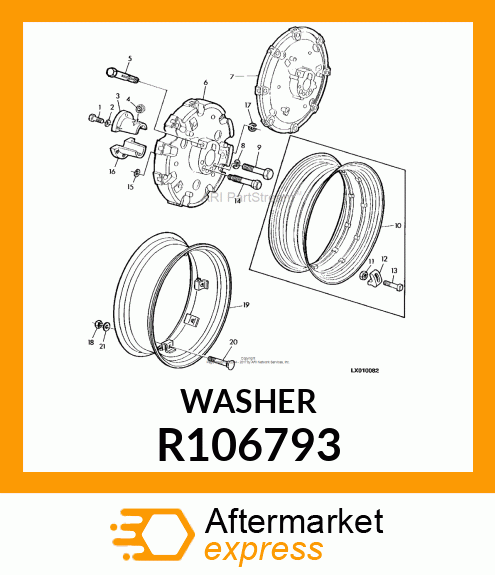 WASHER, WASHER 17 X 33 X 5.5 R106793