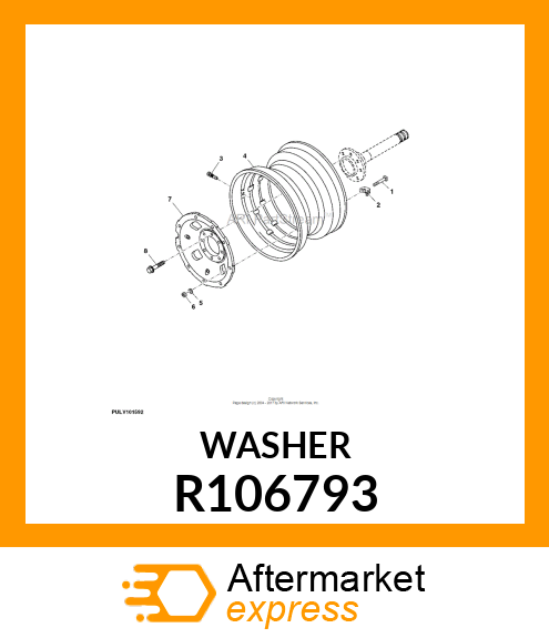 WASHER, WASHER 17 X 33 X 5.5 R106793