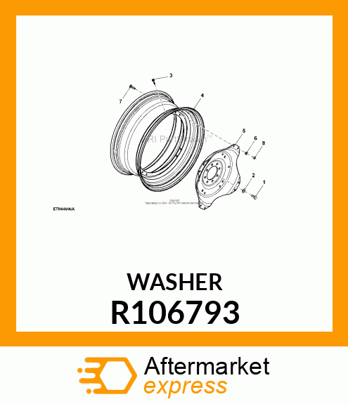 WASHER, WASHER 17 X 33 X 5.5 R106793