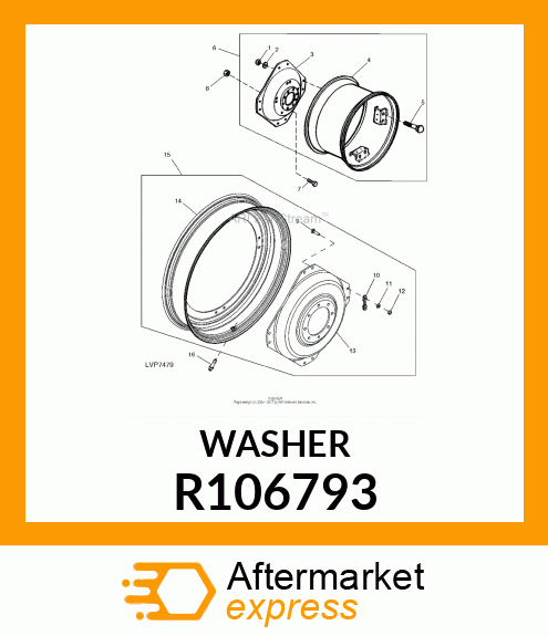 WASHER, WASHER 17 X 33 X 5.5 R106793