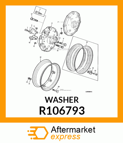 WASHER, WASHER 17 X 33 X 5.5 R106793