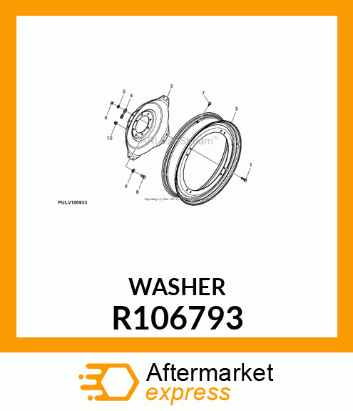 WASHER, WASHER 17 X 33 X 5.5 R106793