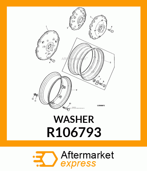 WASHER, WASHER 17 X 33 X 5.5 R106793