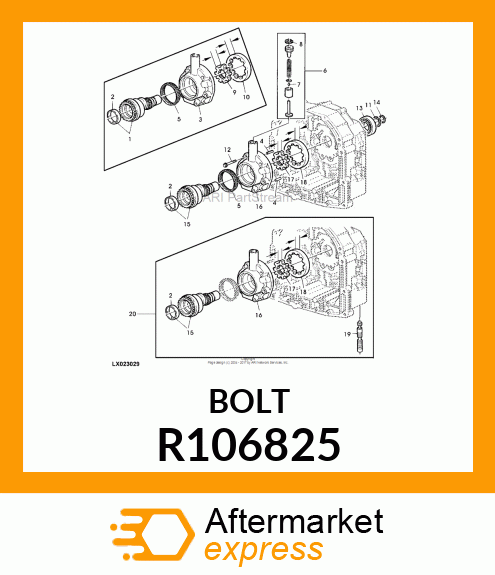 SCREW, SPECIAL CAP FLANGED HEAD R106825