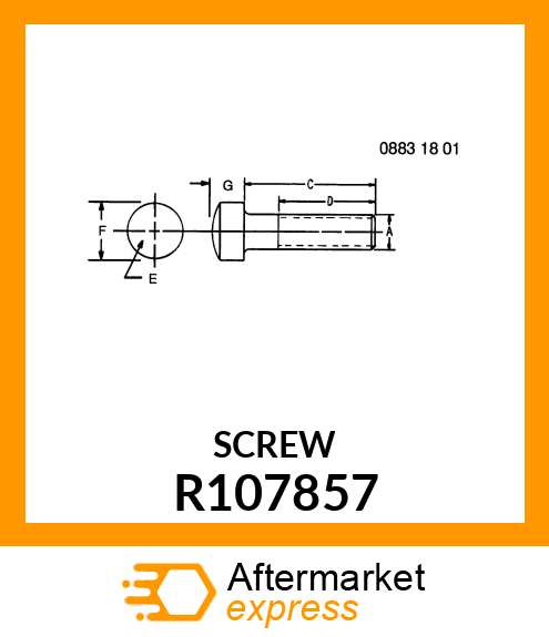 SCREW, SPECIAL CAP R107857