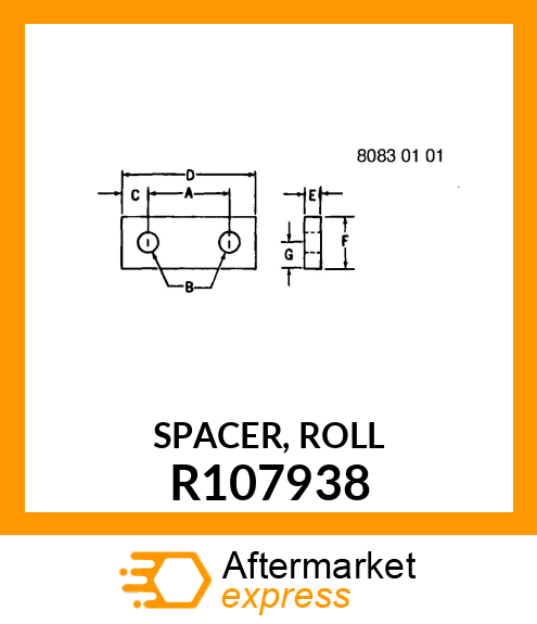 SPACER, ROLL R107938