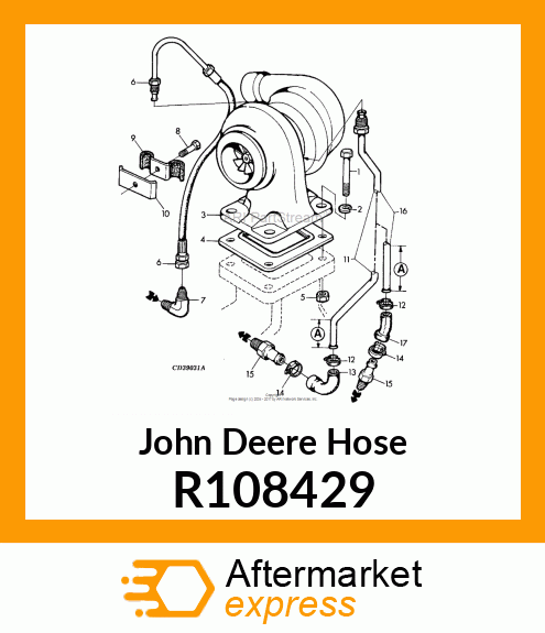 HOSE,TURBO OIL RETURN R108429