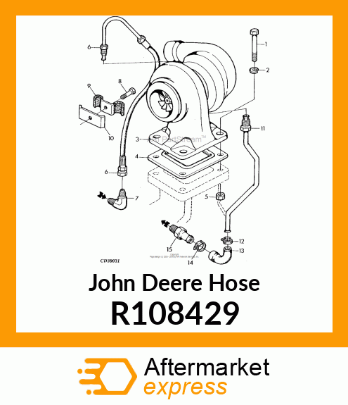 HOSE,TURBO OIL RETURN R108429