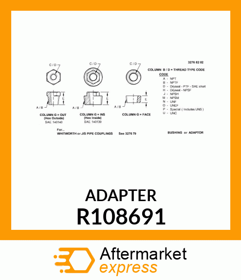 BUSHING, OIL FILTER HOUSING R108691