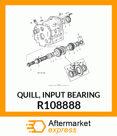 QUILL, INPUT BEARING R108888