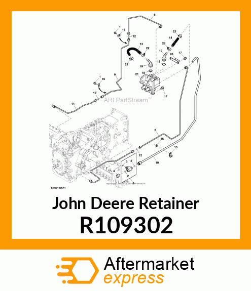 RETAINER, BRAKE VALVE FITTING R109302