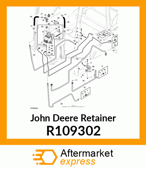 RETAINER, BRAKE VALVE FITTING R109302