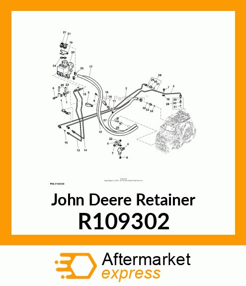 RETAINER, BRAKE VALVE FITTING R109302