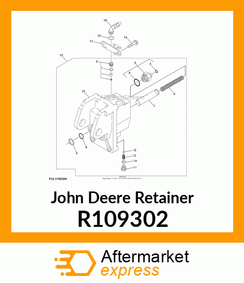 RETAINER, BRAKE VALVE FITTING R109302