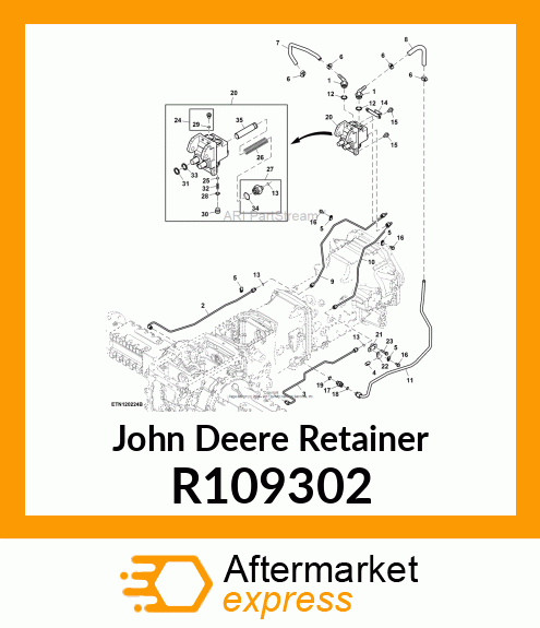 RETAINER, BRAKE VALVE FITTING R109302