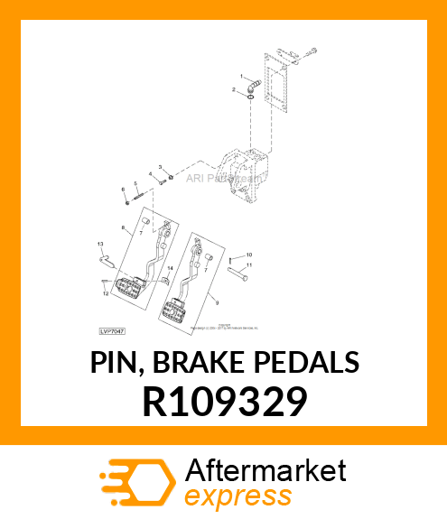 PIN, BRAKE PEDALS R109329