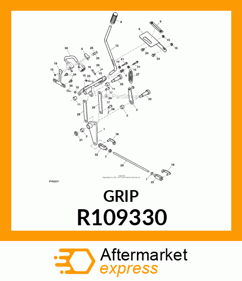 KNOB, PTO LEVER R109330