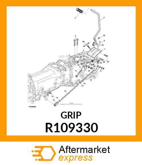 KNOB, PTO LEVER R109330