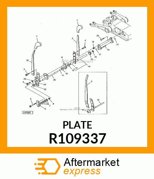 LEVER, ROCKSHAFT DEPTH CONTROL R109337