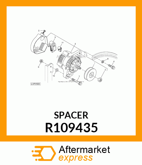 NUT, ALTERNATOR R109435