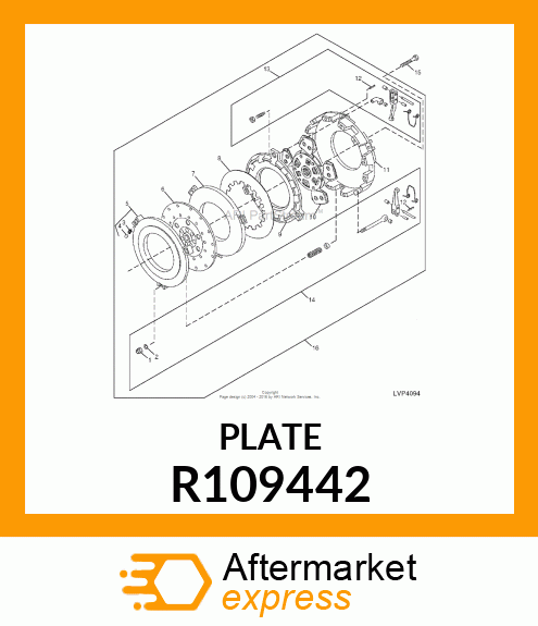 PLATE, PRESSURE PLATE R109442