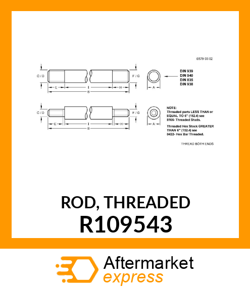 ROD, THREADED R109543