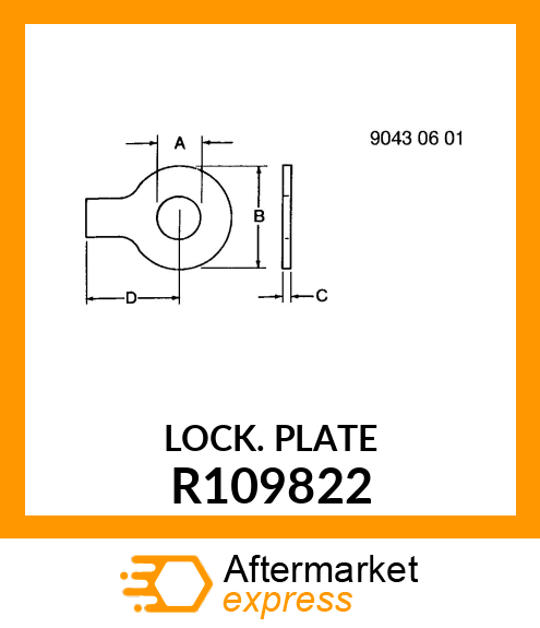 PLATE, LOCK R109822