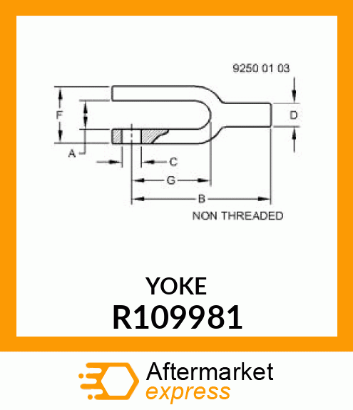 YOKE, LIFT LINK R109981