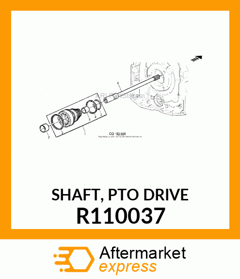 SHAFT, PTO DRIVE R110037