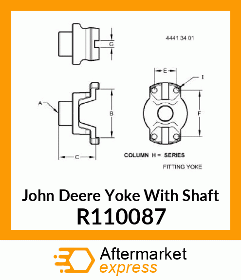 YOKE WITH SHAFT, MODULE INPUT R110087