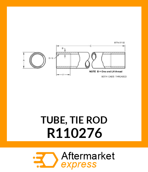 TUBE, TIE ROD R110276