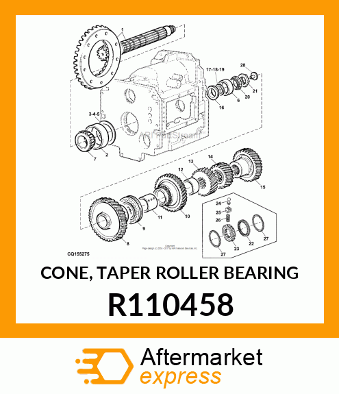 CONE, TAPER ROLLER BEARING R110458