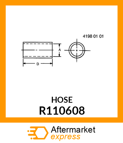 HOSE, HYDRAULIC (REAR AXLE RETURN) R110608