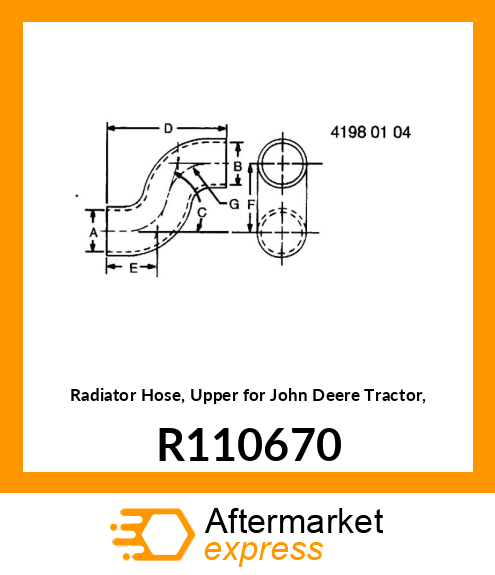 HOSE, UPPER RADIATOR R110670