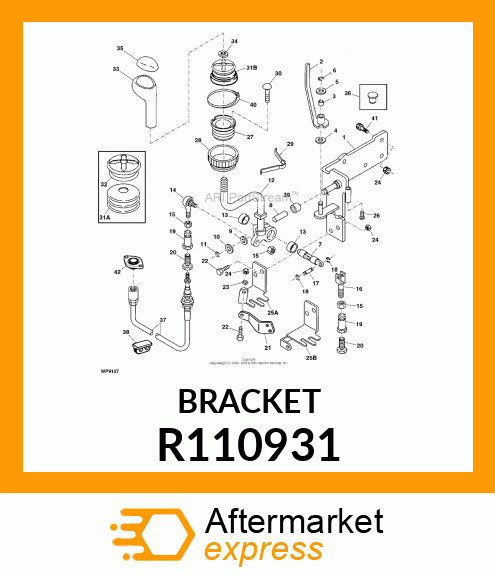 BRACKET,SINGLE LEVER CONTROL CABLE R110931