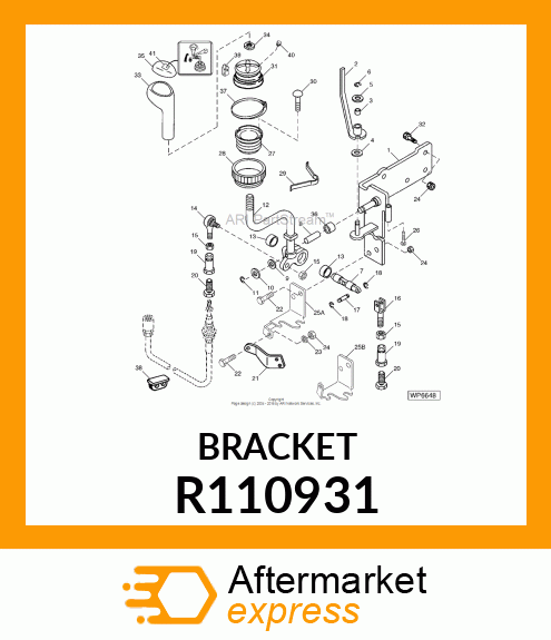 BRACKET,SINGLE LEVER CONTROL CABLE R110931