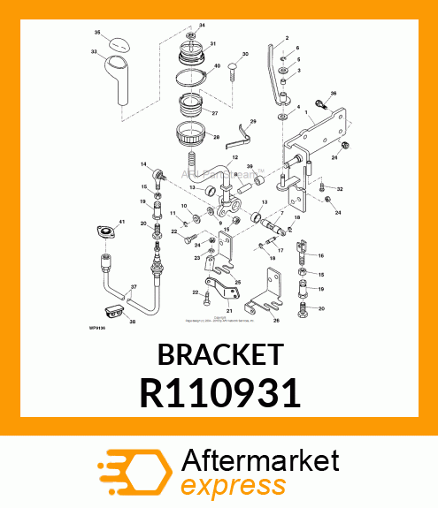 BRACKET,SINGLE LEVER CONTROL CABLE R110931