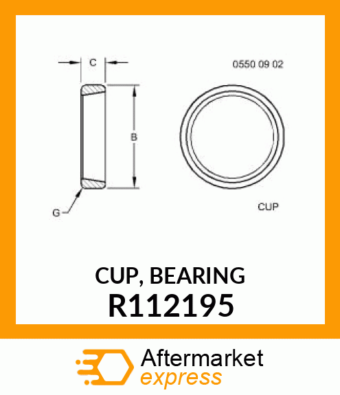 CUP, BEARING R112195