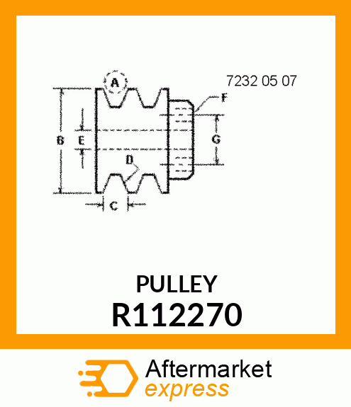 PULLEY, WATER PUMP R112270