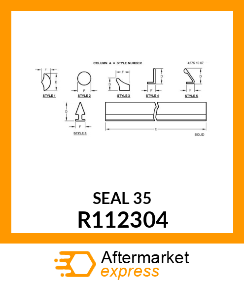 SEAL, DOOR R112304